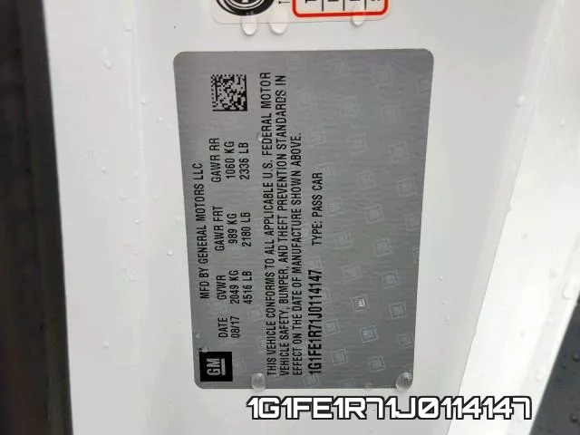 1G1FE1R71J0114147 фото 2