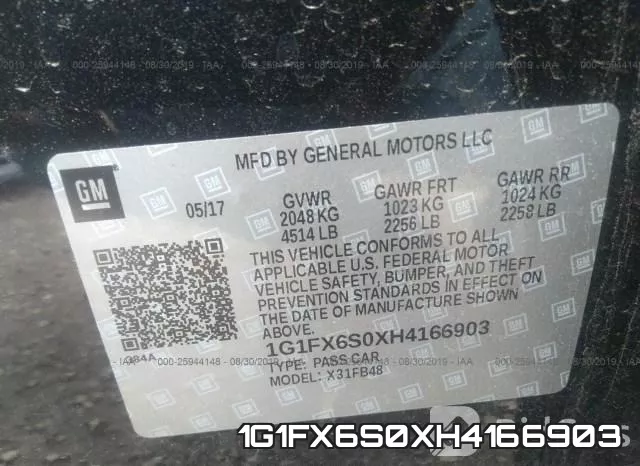 1G1FX6S0XH4166903 фото 10
