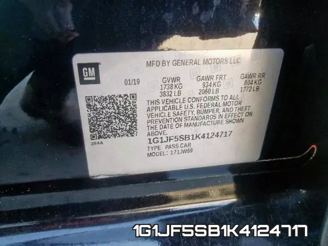 1G1JF5SB1K4124717 фото 2
