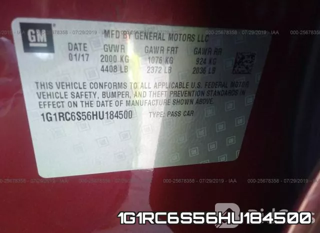 1G1RC6S56HU184500 фото 10