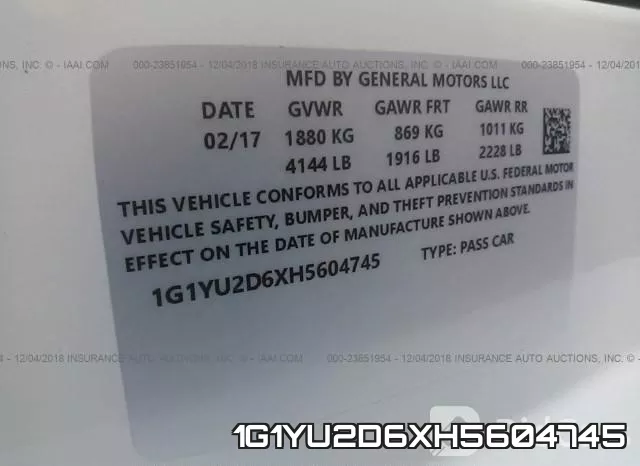 1G1YU2D6XH5604745 фото 10