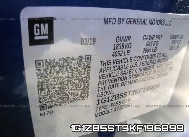 1G1ZB5ST3KF196899 фото 10