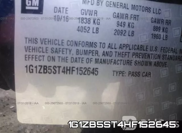 1G1ZB5ST4HF152645 фото 10