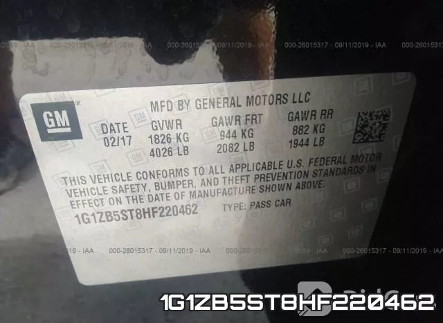 1G1ZB5ST8HF220462 фото 10