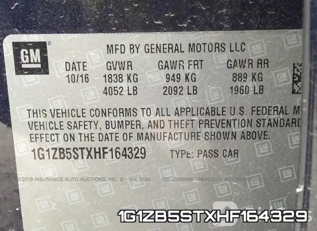 1G1ZB5STXHF164329 фото 10