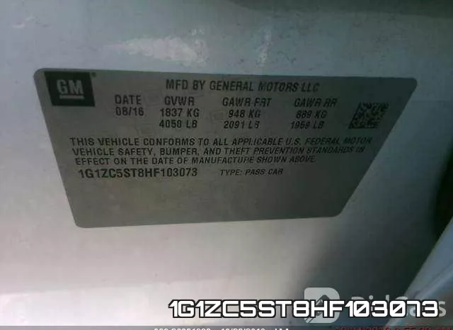 1G1ZC5ST8HF103073 фото 10