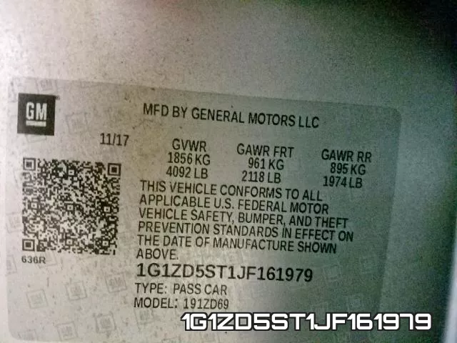 1G1ZD5ST1JF161979 фото 2