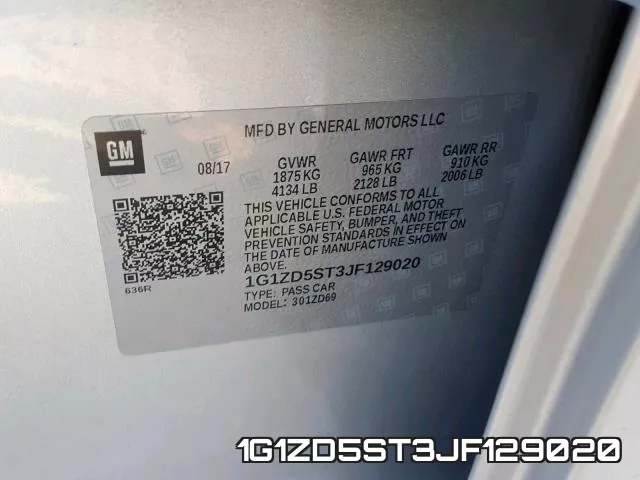 1G1ZD5ST3JF129020 фото 2