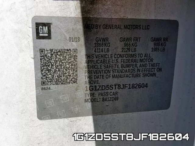 1G1ZD5ST8JF182604 фото 2