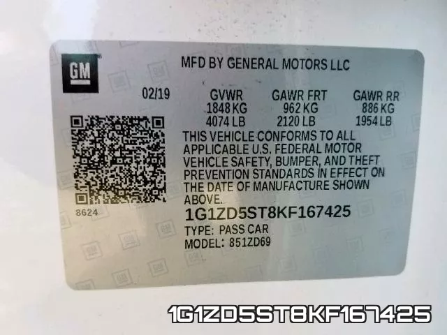1G1ZD5ST8KF167425 фото 2