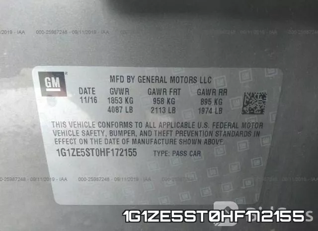 1G1ZE5ST0HF172155 фото 10