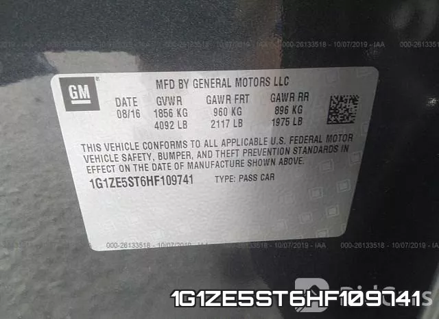 1G1ZE5ST6HF109741 фото 10
