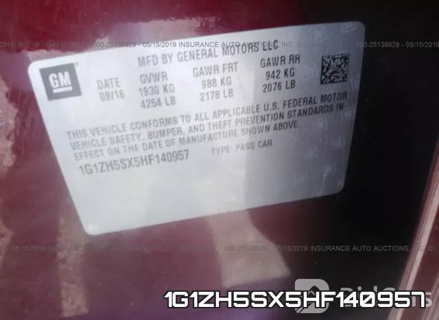 1G1ZH5SX5HF140957 фото 10