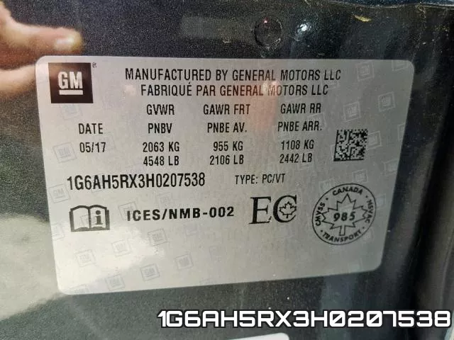 1G6AH5RX3H0207538 фото 2