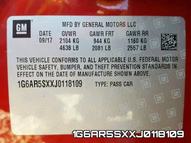 1G6AR5SXXJ0118109 фото 2