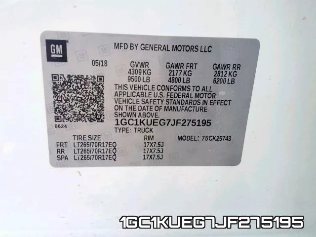 1GC1KUEG7JF275195 фото 2