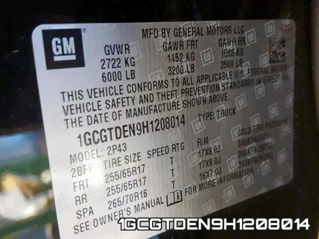 1GCGTDEN9H1208014 фото 2