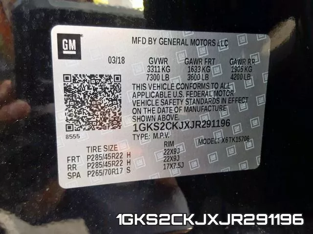 1GKS2CKJXJR291196 фото 2