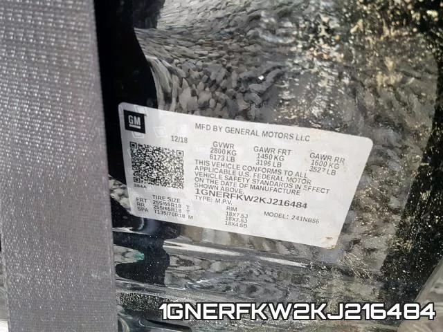 1GNERFKW2KJ216484 фото 2