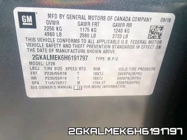 2GKALMEK6H6191797 фото 2