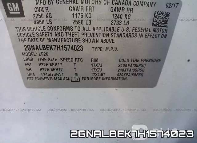 2GNALBEK7H1574023 фото 10