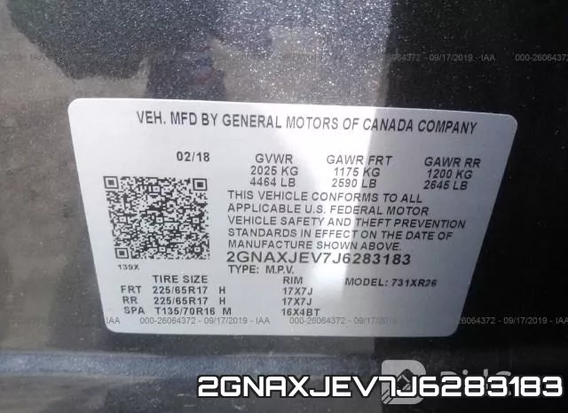 2GNAXJEV7J6283183 фото 10