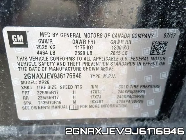 2GNAXJEV9J6176846 фото 2