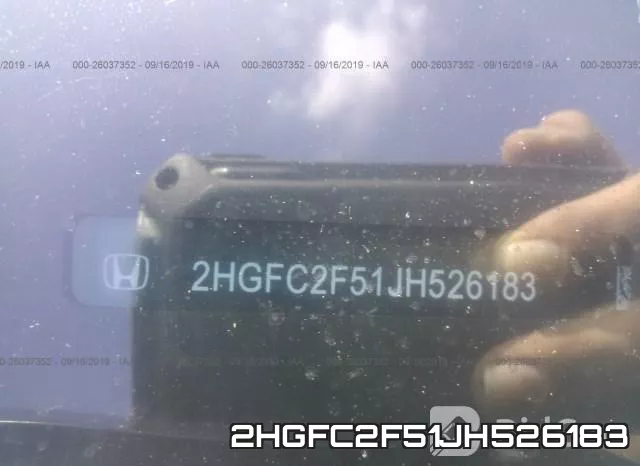 2HGFC2F51JH526183 фото 10