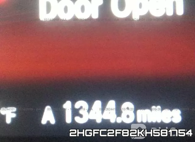 2HGFC2F82KH581754 фото 8