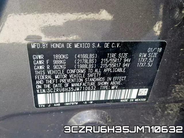 3CZRU6H35JM710632 фото 2