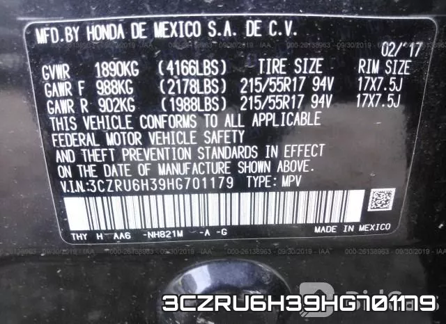 3CZRU6H39HG701179 фото 10