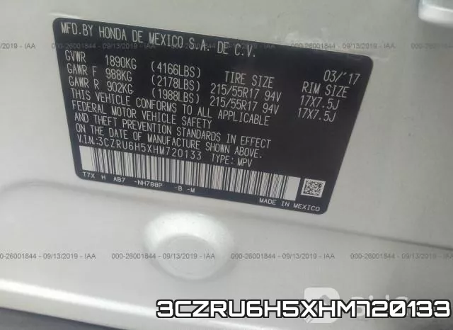3CZRU6H5XHM720133 фото 10