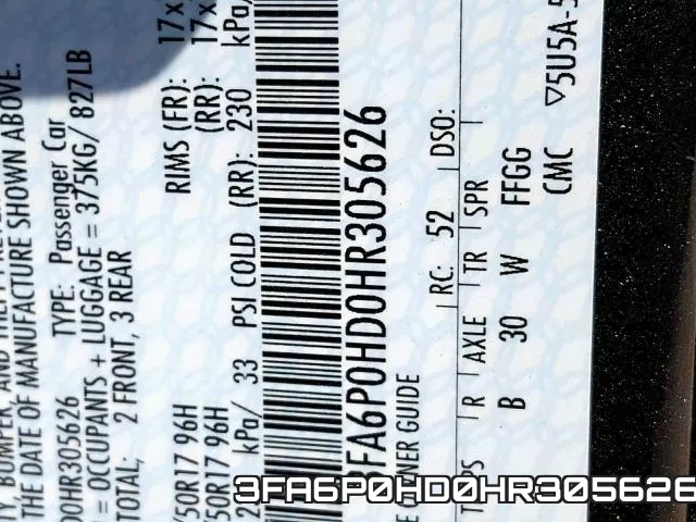 3FA6P0HD0HR305626 фото 2