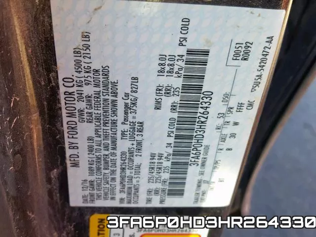 3FA6P0HD3HR264330 фото 2