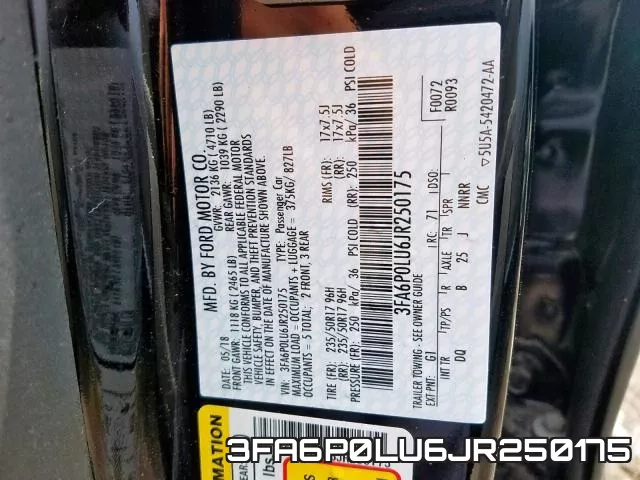 3FA6P0LU6JR250175 фото 2
