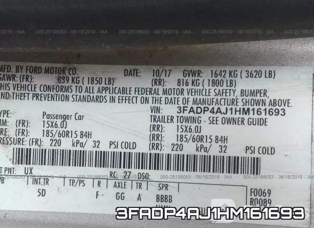 3FADP4AJ1HM161693 фото 10