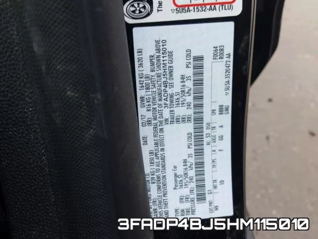 3FADP4BJ5HM115010 фото 2
