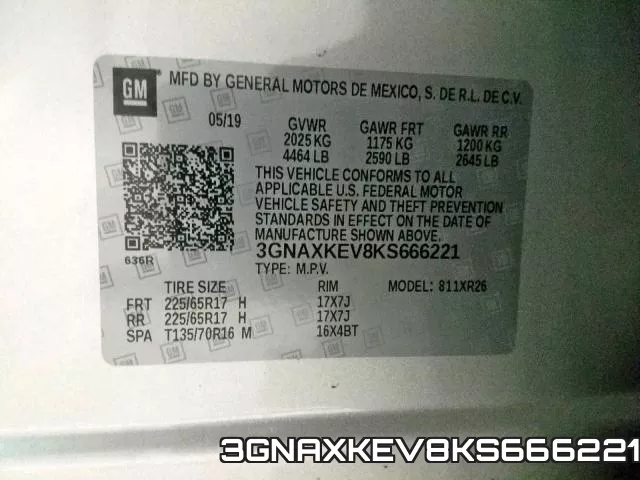 3GNAXKEV8KS666221 фото 2