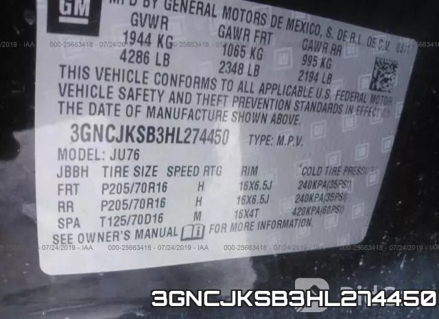3GNCJKSB3HL274450 фото 9