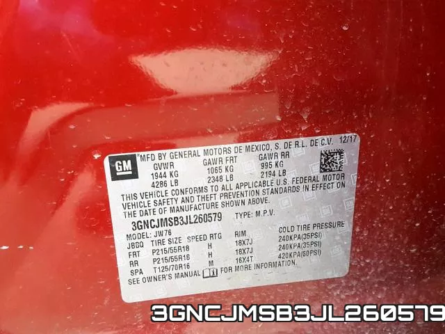 3GNCJMSB3JL260579 фото 2