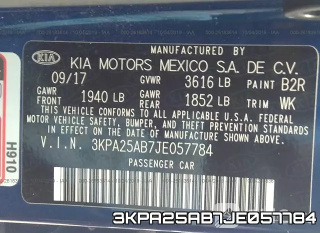 3KPA25AB7JE057784 фото 10