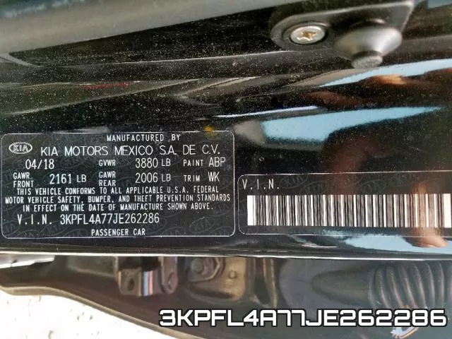 3KPFL4A77JE262286 фото 2