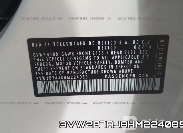 3VW2B7AJ8HM224089 фото 10