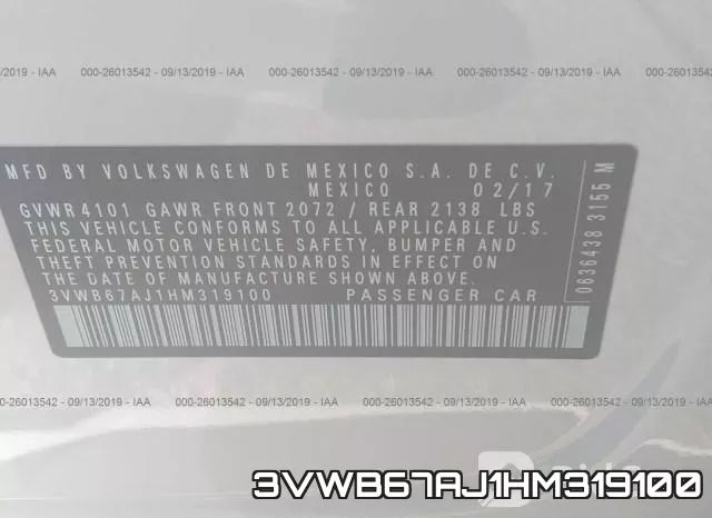 3VWB67AJ1HM319100 фото 10