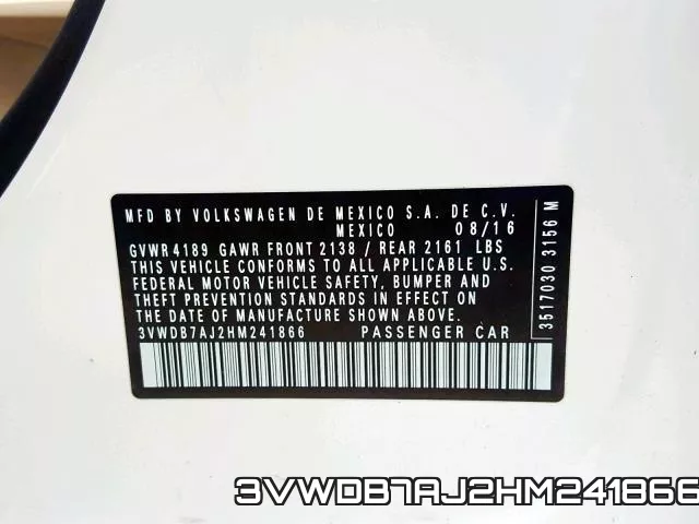 3VWDB7AJ2HM241866 фото 2