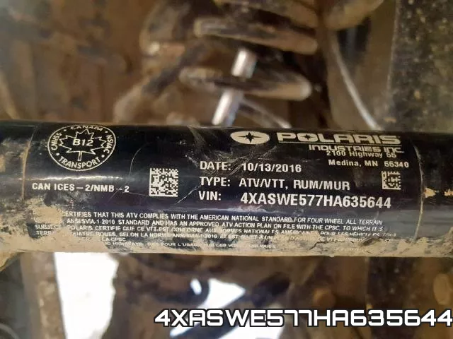 4XASWE577HA635644 фото 2