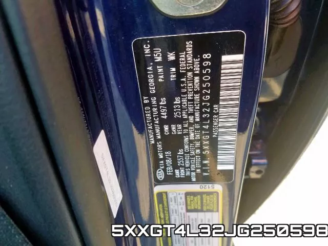 5XXGT4L32JG250598 фото 2
