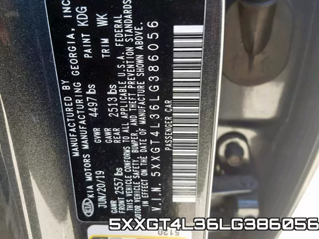 5XXGT4L36LG386056 фото 2