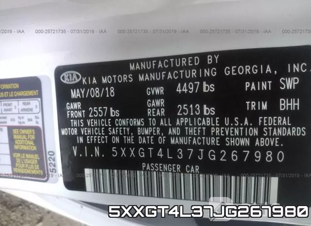 5XXGT4L37JG267980 фото 9