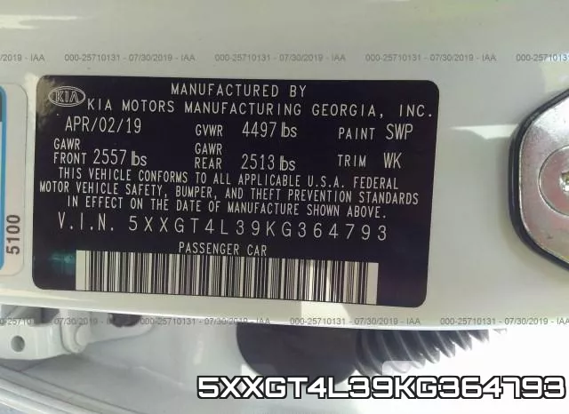 5XXGT4L39KG364793 фото 9